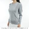 Coq Sportif Sweater Cable Hand Washable Heat Navi Thermal Daily Use Golf LG4FST02L GY00 [Le Golf] Women's (Gray)