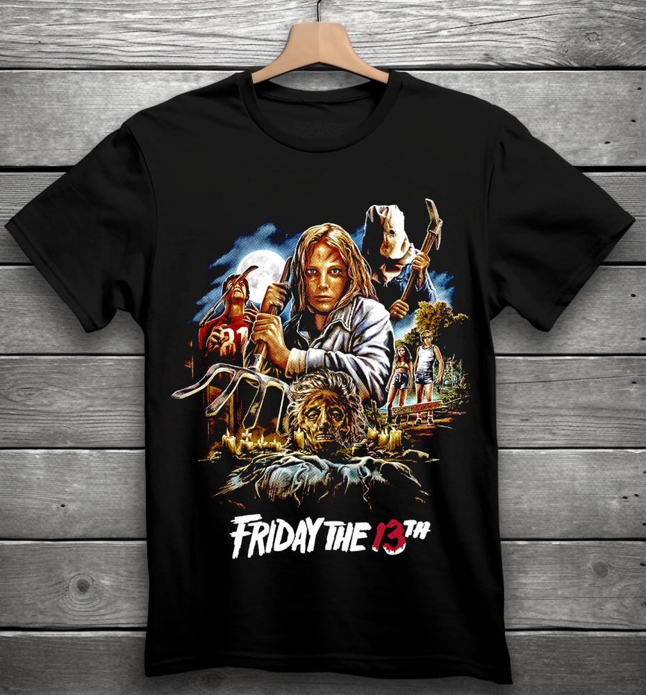 Friday The 13th Movie Horror T-Shirt Black S-3XL Unisex T-Shirt XXXL