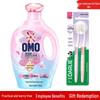 Gentle Silk Toothbrush 2-Pack with Omo Essential Oil Laundry Detergent