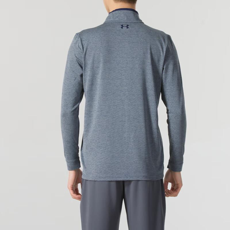 Under Armour Solid Color Comfortable Breathable Training Running Long Sleeve Fitness T-Shirt Men Tops Gray 1327040-044