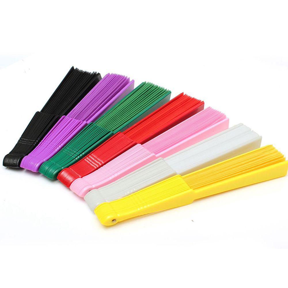 Square Dance Props Foldable Party Favors Plastic Folding Fan Morning Exercise Craft Fan Dancing Fan
