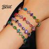 Delicate Chain Bracelet Women Irregular Cubic Zirconia Inlaid Adjustable Length