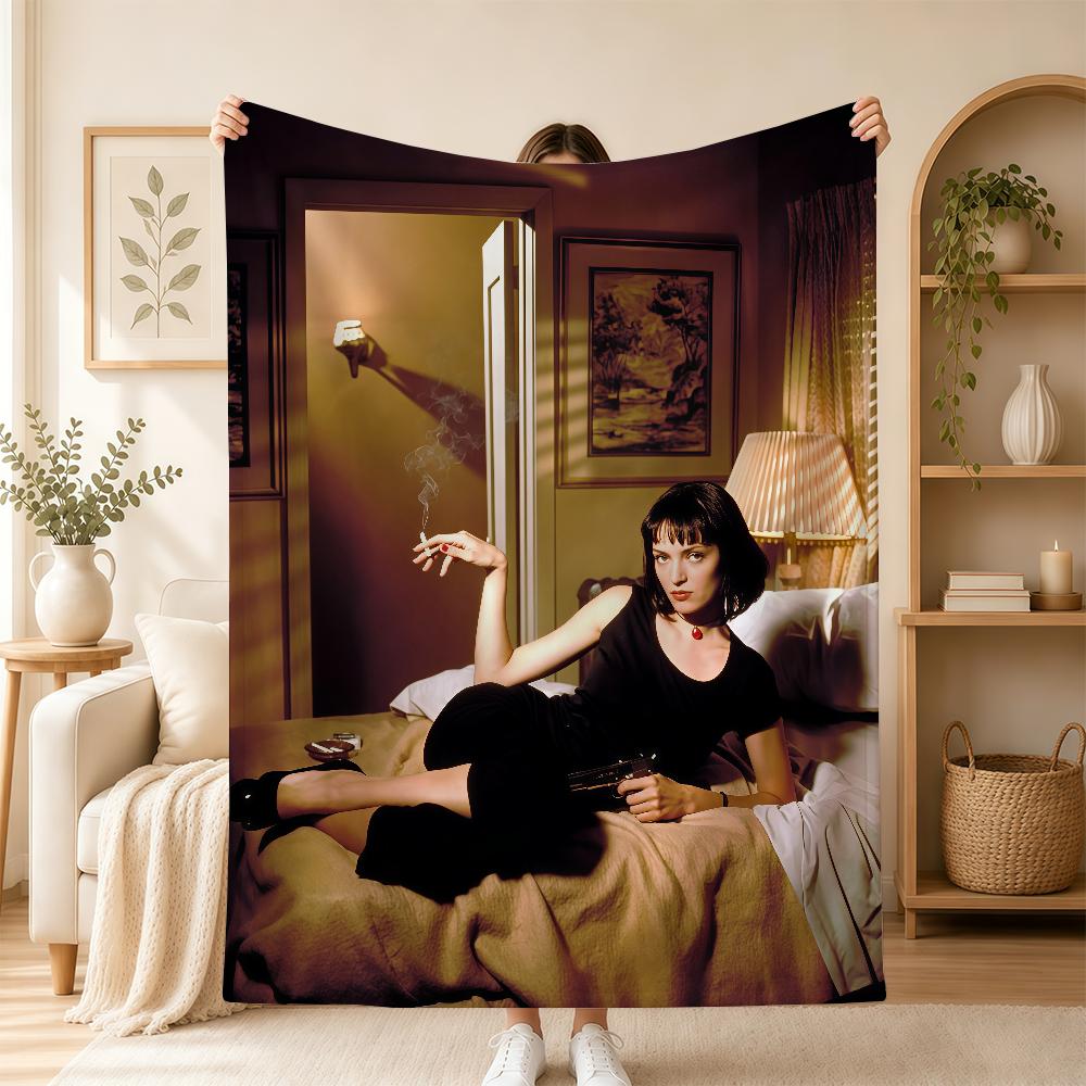 Movie Pulp Fiction Blanket For Soft Warm Knee For Bedroom Living Room Bed Sofa Camping Picnic Office Gift