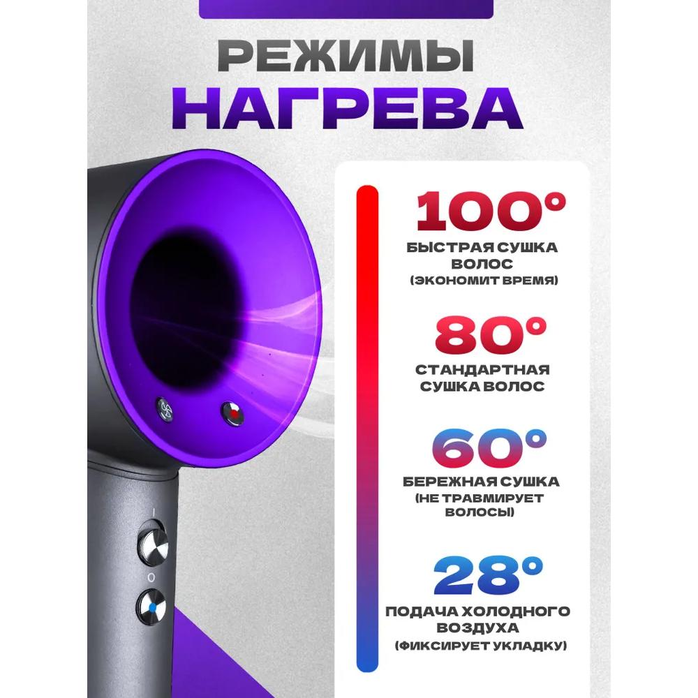 Professional small hair dryer with 5 in 1 attachments