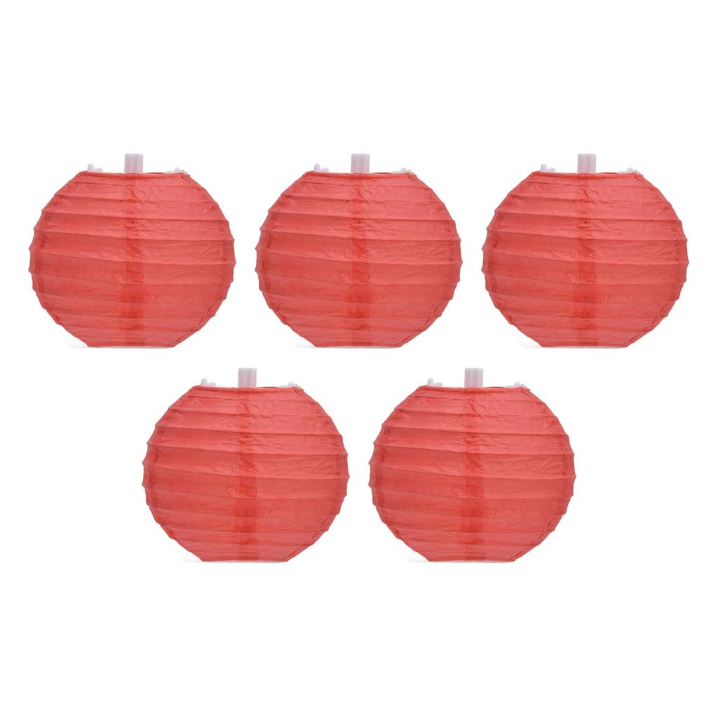 4 Inch Red Paper Lanterns Decorative Round Chinese Lanterns for Birthday Weddings