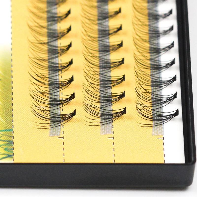 60pcs/box Professional Make-up Single Tufted Eyelash 0.1mm Grafting False Eyelash Extension Beauty Product
