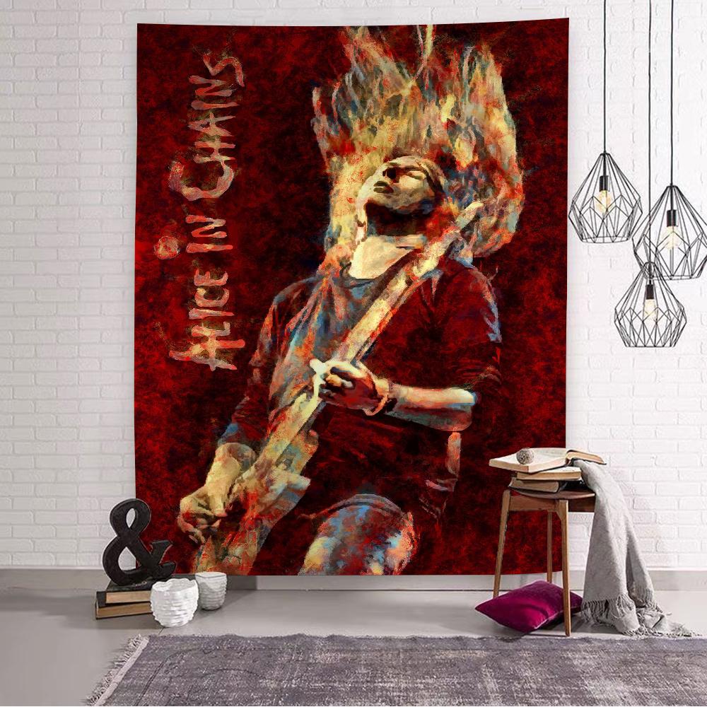 Alice In Chains Banda DIY Tapiz de Pared Colgante Tarot Hippie Alfombras de Pared Dormitorio INS Decoración del Hogar
