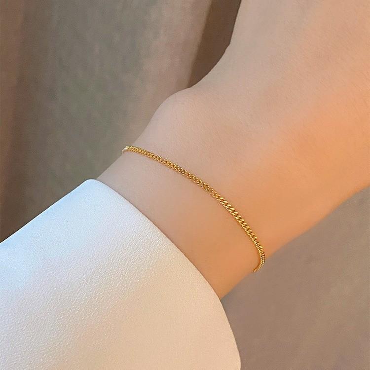 S925 Gold-Plated Minimalist Denim Bracelet - Simple, Versatile Ins Style