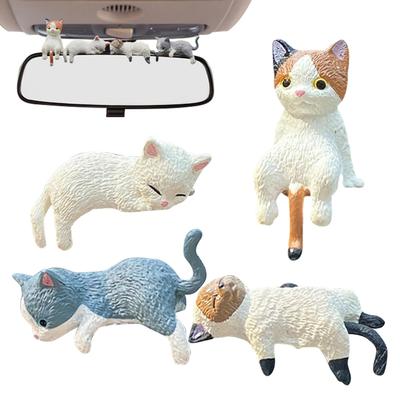 Zibeem Kleine Katze Figur, Katzenfigur | Katzenfigur 4X Niedliche Kleine Schlafende Katze