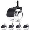 (Set of 5) Office Chair Casters Wheels, 2 Inch Heavy Duty Mute Chair Wheels Replacement- Universal Fit Wheels for Office Chair