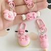 Pig Pendant Alloy Acrylic Material Long Lasting Use Animal Keychain for Bag