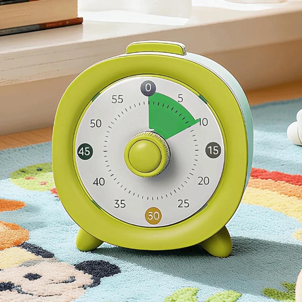60 Minutes Visual Timer Ultra Silent Visualization Countdown Alarm Clock Self-discipline Round/Square Kitchen Timer Indoor