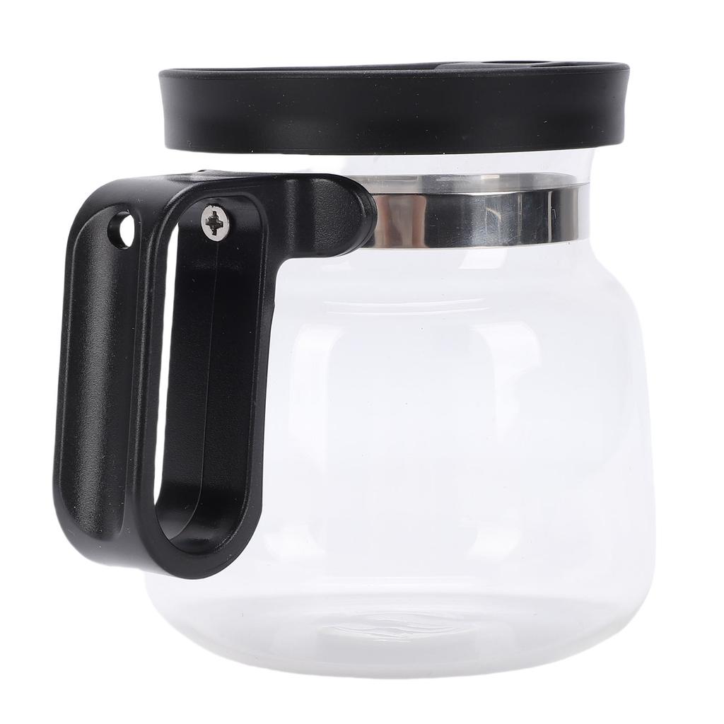 16 Oz Coffee Pot Mug Clear Borosilicate Glass Coffee Pot Tea Cup Mug with Silicone Spill Proof Lid Comfortable Handle for Teas Chocolate