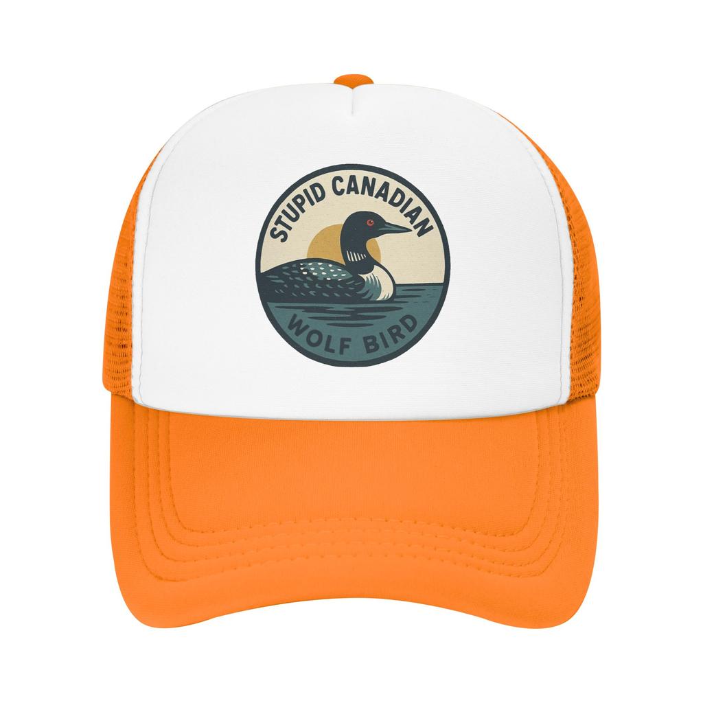 Adult Stupid Canadian Wolf Bird heated rivalry Trucker Caps Outdoor Mesh Baseball Cap Snapback Caps  Hats Sun Hat Fishing Hat