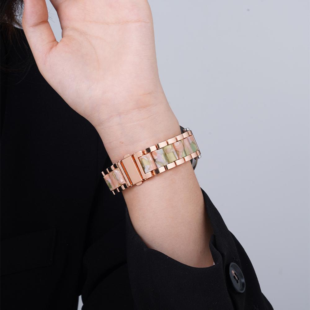 Resin Metal Watch Strap 18mm 20mm 22mm Universal Watch Band Replacement Wristwatch Bracelet For Women Men for Huawei GT5 Pro for Samsung Galaxy Watch