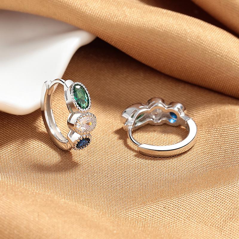 High-End Light Luxury, Unique Retro Earrings, National Style Earrings, Zircon Earrings, Trend Stud Earrings, Ear Buckles.