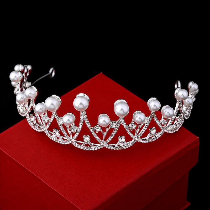 New Style Bridal Pearl Headband Crown Alloy Headband Dress Accessories