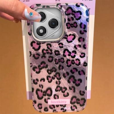 Retro Pink Leopard Glacier Texture Phone Case for Honor 400 200 Pro Magic7 6 5 Lite X9a X9c X8b X8a X8c Silicone TPU Shell Cover