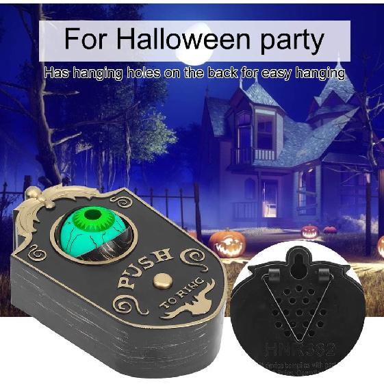 Zerone Halloween OneEyed Doorbell Eyeball Decoration Open Eye, Scary Sound, Easy Hanging for Teasing or Frightening Battery Powered (P018 one-Eyed