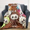 Labubu Blanket Comfortable Suitable for Seaside Couch Bedding for All Seasons Playful Design Unique Gift for Family and Friends Camping