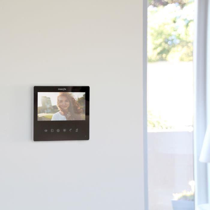 Vidéophone - CHACON - 2 dils - 7 " - Ultra slim - Noir