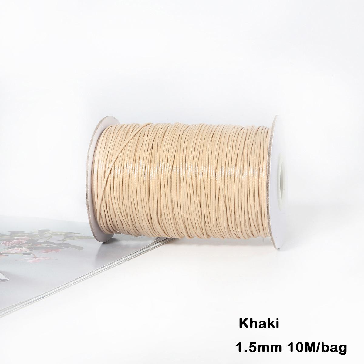 

Разноцветные вощеные хлопковые шнуры для макраме, ювелирные бусины, изготовление ювелирных изделий своими руками 1.5mm 10meter хаки