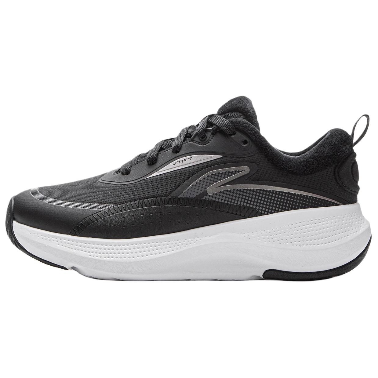 

Li-Ning Trendy Sports Comfortable Fleece Shock Absorbing Wear Resistant Low Top Casual Shoes Women sneaker Black AGLV180-1 35