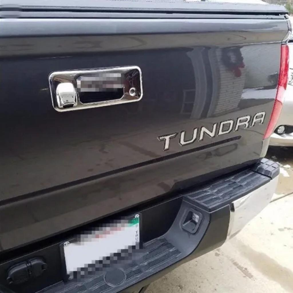 1pcs 3D Raised Metal Emblem Badge Sticker Letter Insert for T/OYOTA T/UNDRA Tailgate 2014 2015 2016 2017 2018 2019 Car Accessories