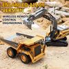 Escavatore Dumper RC Auto Telecomandata 2.4G Veicolo da Cantiere Camion Cingolato Bulldozer Giocattoli per Bambini Ragazzi Regali di Natale