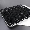 Black High Elasticity Hair Tie - Durable Leather and Rubber Band for Women and Girls
