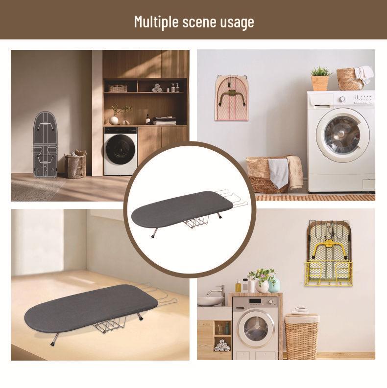 Enhanced Non-Slip Folding Ironing Board with Storage Basket