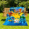1PC Pokemon Characters Outdoor Flannel Throw Blanket - HD Printed Lightweight Soft Warm All-Season Blanket for Sofa, Bed, Travel, Camping 091