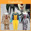 Fantasia Cosplay Autêntica de Pennywise para Crianças Traje de Palhaço de It de Stephen King para Festa de Halloween