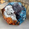1 PC Automatic Folding Umbrella - Yin Yang Lions Pattern, Portable & Foldable Design with 8 Ribs, Christmas Birthday Gifts