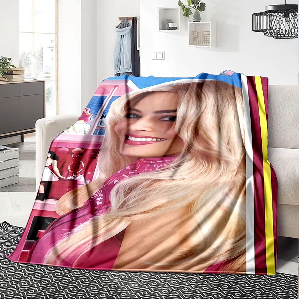 1pc pink stars Flannel Blanket Soft Warm Throw for Home, Office, Travel, All-Season Cozy Bedding GiftL1116