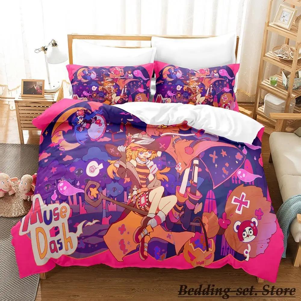 

Muse Dash Постельное белье Single Twin Full Queen King Size Bed Set Adult Kid Bedroom Duvetcover Sets Anime Parure de lit Bed 70x133cm 2pcs