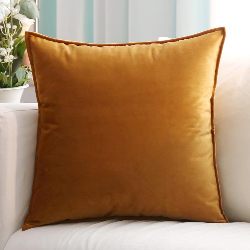 Velvet Cushion Cover Solid Color Square Pillow Covers for Home Living Room Sofa Decorative Headboard Pillowcase 50x50cm/60x60cm