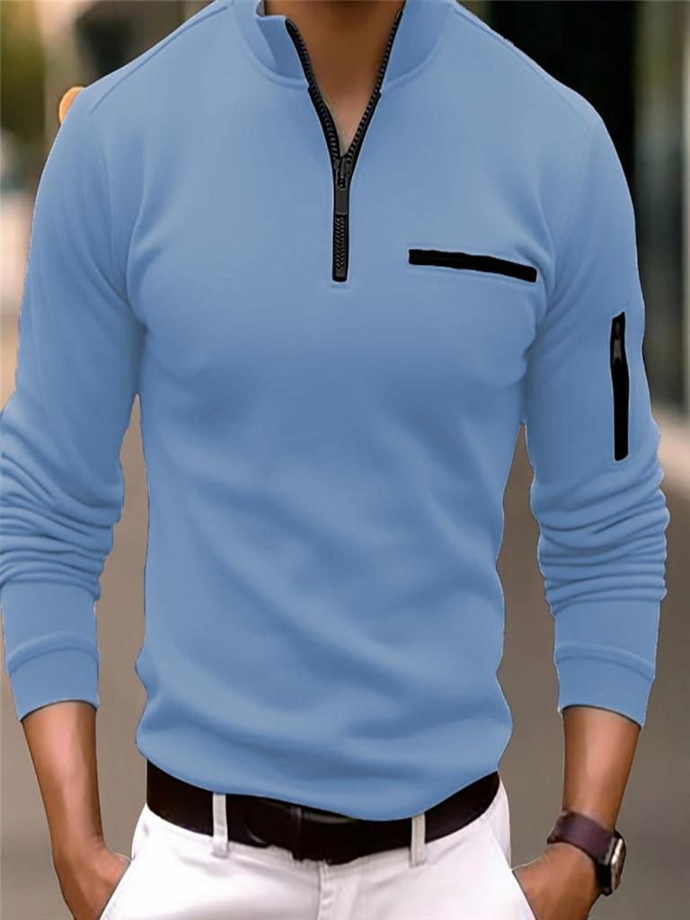 2024 Herrsportpolo med armdragkedja