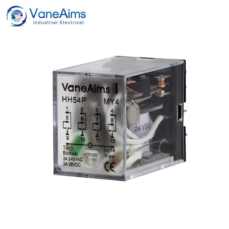 Relay MY4P HH54P MY4NJ Coil General DPDT Micro Mini Electromagnetic Relay Switch with Socket Base LED AC 110V 220V DC 12V 24V Relays 5
