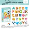 2-in-1 Educational Magnetic Set: 26 Letters + 16 Animals, Cardboard Magnets, Multicolor – Magnetic Puzzle for Kids Ages 3-6, Ideal for Early Learning