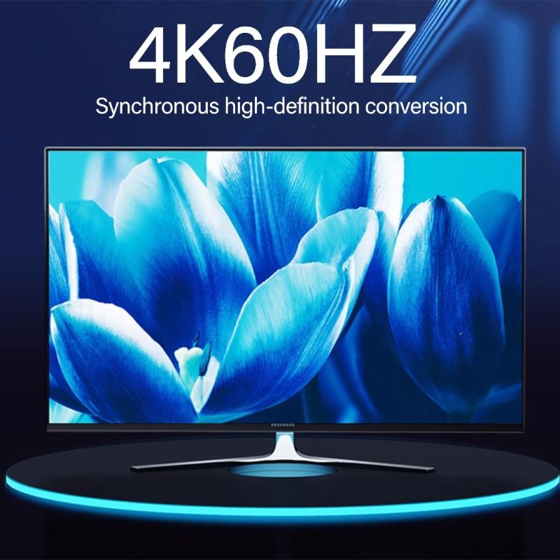 60Hz DP to HDTV Port Active Adapter Cord Wire for Laptops Monitors TVs Stable Signal Transmission