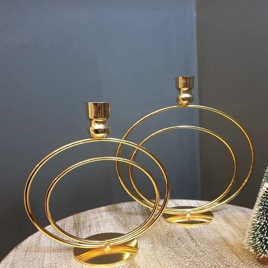 Vergoldeter Doppelkerzenhalter