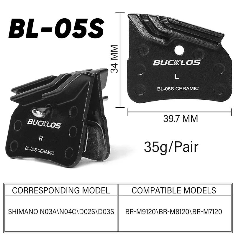 BUCKLOS Ceramic Bike Brake Pad Road Bicycle Hydraulic Disc Brakes Pads MTB Brake Pad for Shimano L05A J04C J05A H03A N03A NUTT