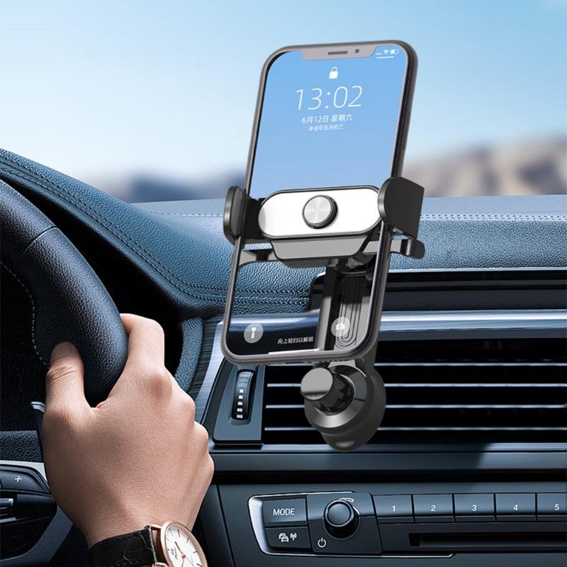 Universal Car Air Vent Mobile Phone Holder Navigation Bracket Multifunctional Automatic Clamping Stand Auto Interior Accessories