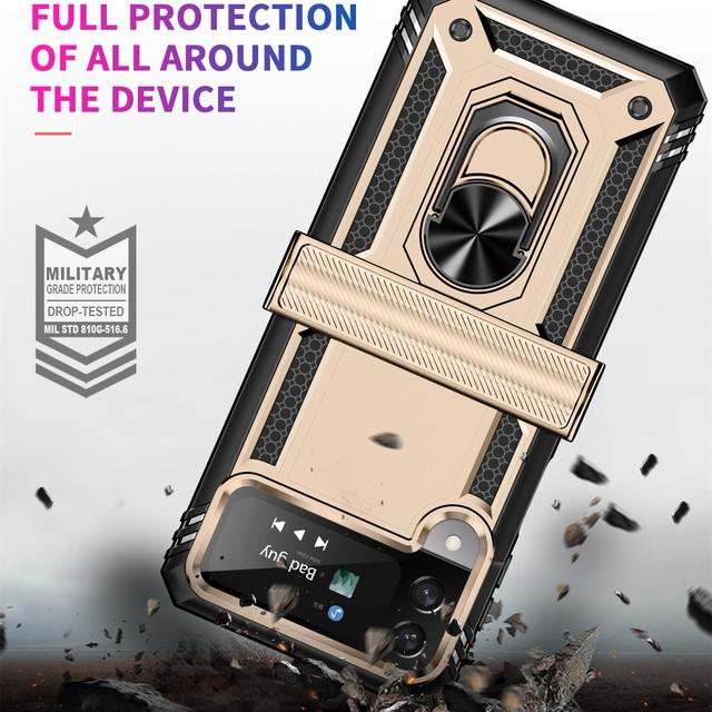 Magnetische Mode Ring Halter Telefon Fall Für Samsung Galaxy Z Flip4 Flip 4 5g Flip3 Flip 3 Zflip4 Fall schutz Abdeckung