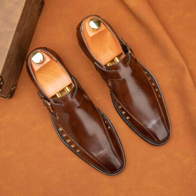 Italian High-Quality Casual Leather Business Shoes for Mens Breathable Outdoor Walking Shoes Designer Hollow Out Flats
