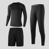 3-delige Atletische Workout Set voor Heren: Sneldrogend Top met Lange Mouwen Leggings Shorts Sportschool Hardlopen Yoga