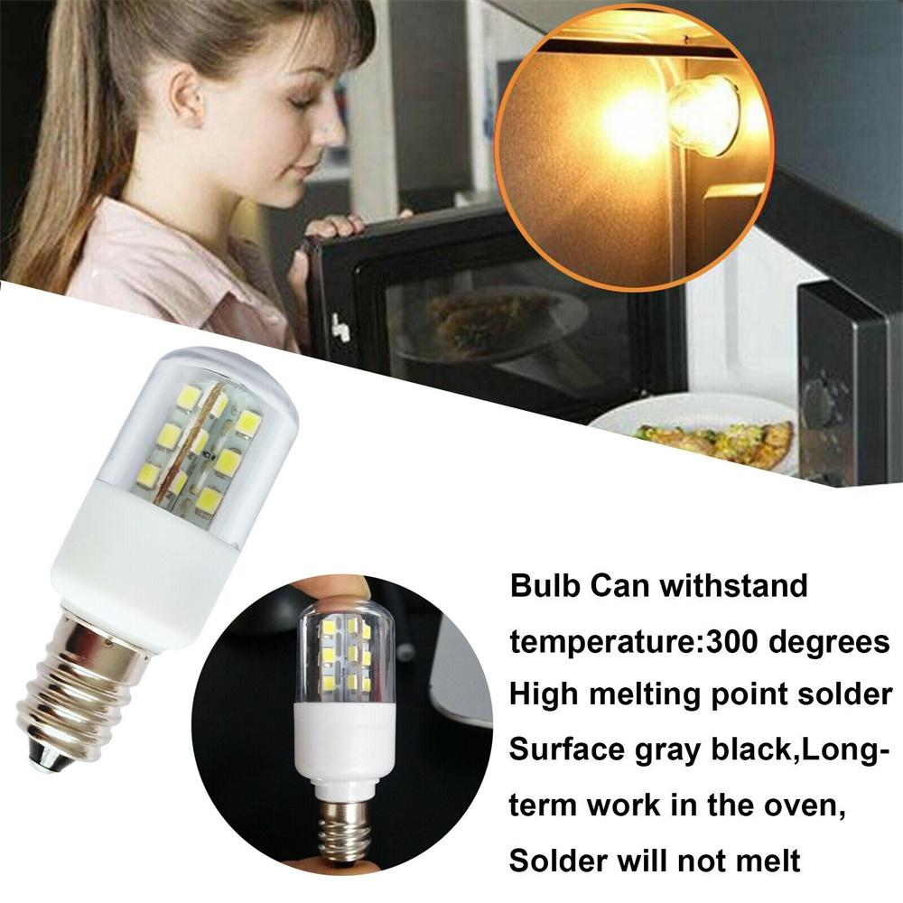 E14 LED Indicator Lamp Light Microwave Oven Light Bulb Freezer Refrigerator Lamp AC220V 3W SMD5050 Cold/Warm White Light