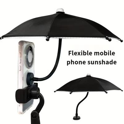 Bending Design Car Mobile Phone Sunshade 360° Rotation Cell Phone Sun Shield  Live Streaming