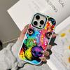 Ae76 Dog Color Doodle Design Art Phone Cases for Samsung A13 A32 A53 A04e A54 S23 S24 Ultra Infinix Hot 40i Huawei Metal Camera Protective Back Cover